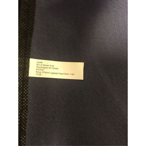 AARP Men’s Navy Blue Luggage Travel Organizer Zip Up Set - Picture 10 of 10